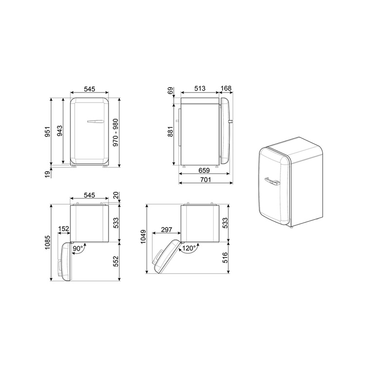  SMEG FAB10LCR5